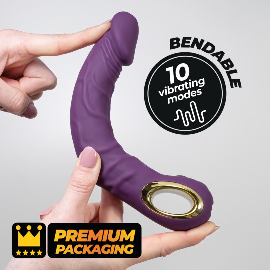 VIBRADOR FLEXÍVEL MAGNUS BEND ROXO CRUSHIOUS