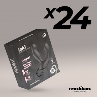 PACK DE 24 LOKI MASSAJADOR DE PRÓSTATA RECARREGÁVEL COM CONTROLO REMOTO CRUSHIOUS