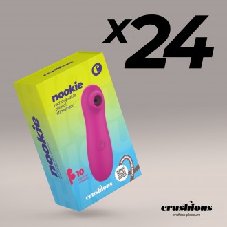 CONFEZIONE DA 24 STIMOLATORI CLITORIDEI RICARICABILI NOOKIE CRUSHIOUS