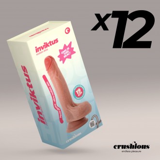 CONFEZIONE DA 12 DILDO IN SILICONE LIQUIDO INVIKTUS 7 CRUSHIOUS PELLE