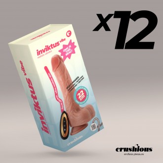 CONFEZIONE DA 12 VIBRATORI IN SILICONE LIQUIDO INVIKTUS VIBE 8,5 CRUSHIOUS PELLE