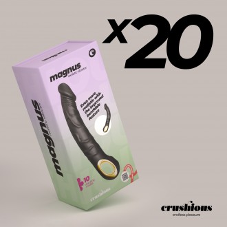 CONFEZIONE DA 20 VIBRATORE FLESSIBILE MAGNUS BEND NERO CRUSHIOUS
