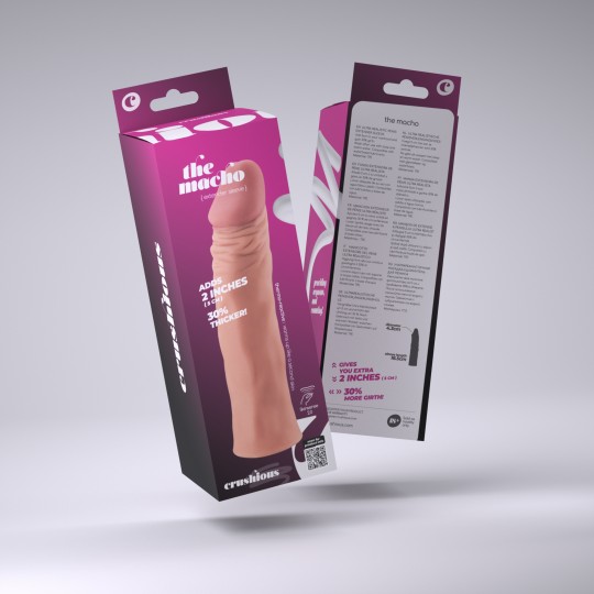 CRUSHIOUS THE MACHO REALISTIC PENIS SLEEVE WITH 2" EXTENSION