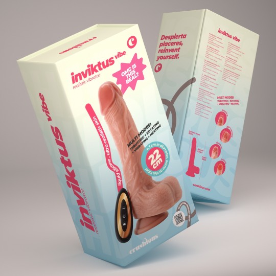 5 + 1 GRATUITO VIBRATORE INVITIKTUS VIBE 8,5 IN SILICONE LIQUIDO CRUSHIOUS COLOR CARNE