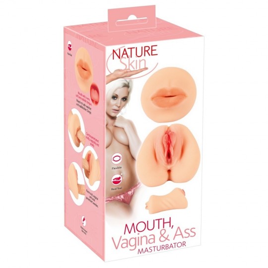 MOUTH, VAGINA &amp; ASS MASTURBATOR