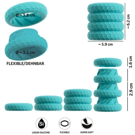 3-IN-1 COCK &amp; BALL RING SET