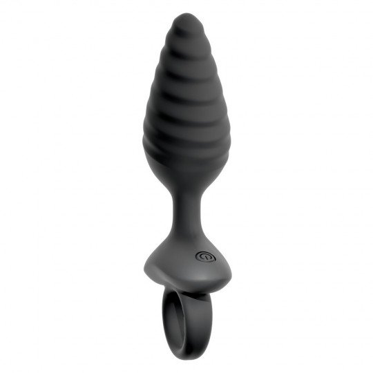 FLEXIBLE BUTT PLUG TWISTED DESIGN WITH VIBRATIONS