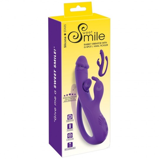 RABBIT VIBRATOR WITH G-SPOT/ANAL TICKLER