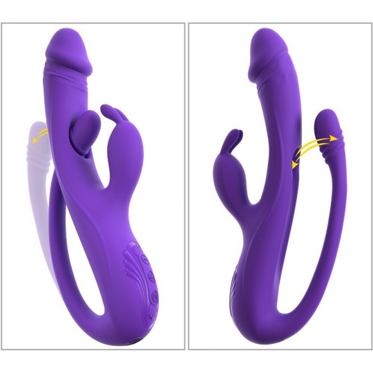RABBIT VIBRATOR WITH G-SPOT/ANAL TICKLER