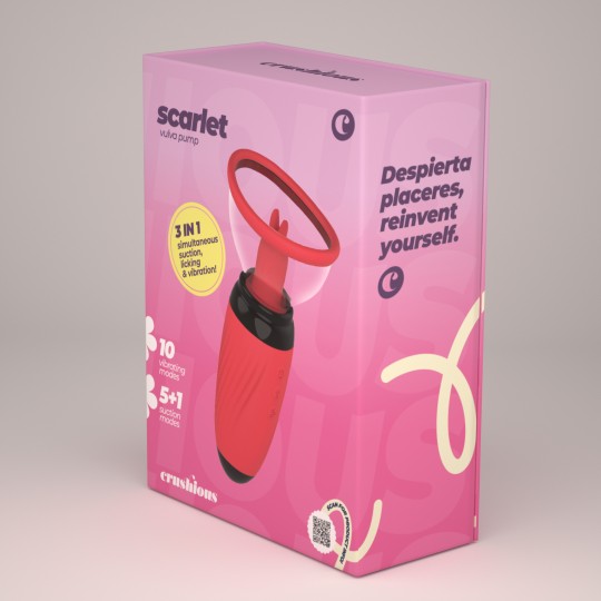 SCARLET STIMOLATORE RICARICABILE A POMPA VULVARE CRUSHIOUS