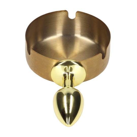 ASS TRAY - ASHTRAY AND BUTTPLUG - GOLDEN
