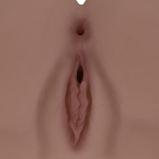 BODYFORMS - KAYA BLOOM - DUAL ENTRY VIBRATING MASTURBATOR - 2,4 KG / 5.4 LBS - BROWN