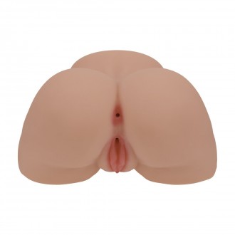 BODYFORMS - LUX ARDEN - DUAL ENTRY VIBRATING MASTURBATOR - 3,5 KG / 7.7 LBS - TAN