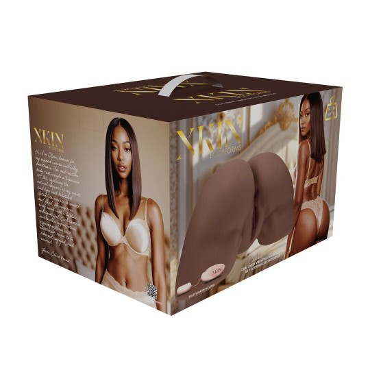 BODYFORMS - CLARA VOSSIN - DUAL ENTRY VIBRATING MASTURBATOR - 6,3 KG / 14.1 LBS - BROWN