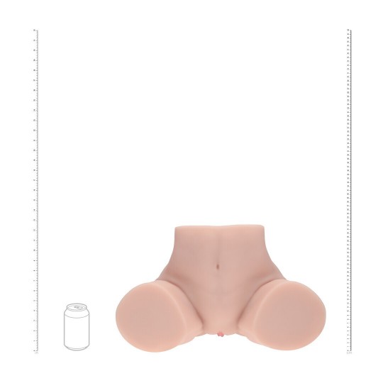 BODYFORMS - VERA DAWN - DUAL ENTRY VIBRATING MASTURBATOR - 6,3 KG / 14.1 LBS - FLESH