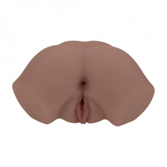 BODYFORMS - EVE RHODES - DUAL ENTRY VIBRATING MASTURBATOR - 1,6 KG / 3.5 LBS - BROWN