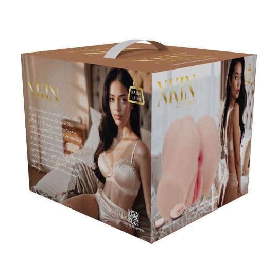 BODYFORMS - ARIA SUMMERS - DUAL ENTRY VIBRATING MASTURBATOR - 1,6 KG / 3.5 LBS - FLESH
