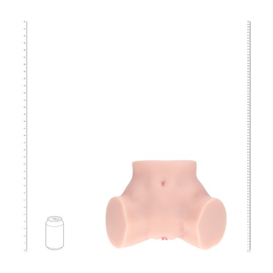 BODYFORMS - BREE KNOX - DUAL ENTRY VIBRATING MASTURBATOR - 4,2 KG / 9.3 LBS - FLESH