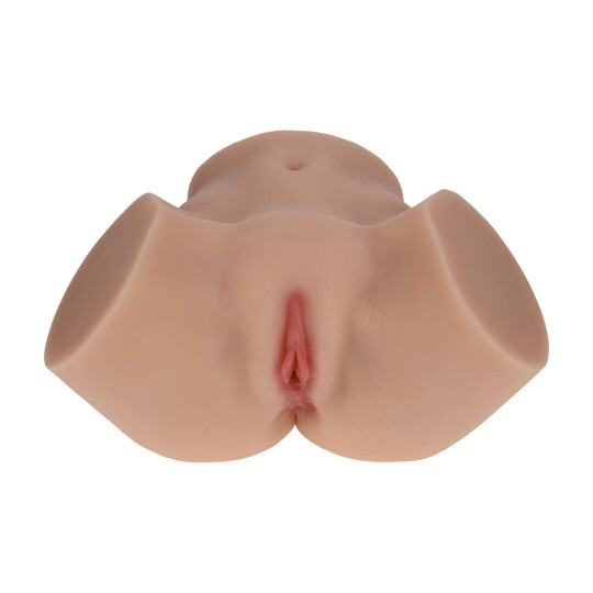 BODYFORMS - VALENTINA VELLURE - DUAL ENTRY VIBRATING MASTURBATOR - 4,2 KG / 9.3 LBS - TAN