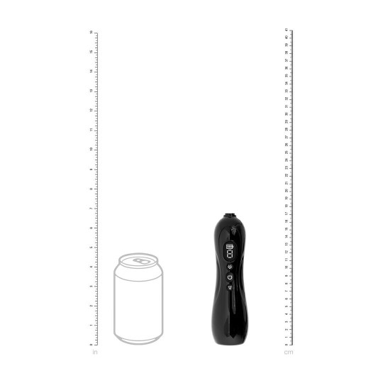 AUTOMATIC VAGINA AND BREAST PUMP WITH ROTATING AND VIBRATING TONGUE - BLACK