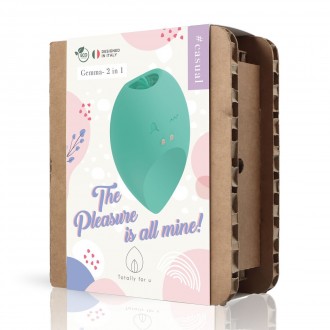GEMMA - 2 IN 1 LICKING AND CLITORAL VIBRATOR - GREEN