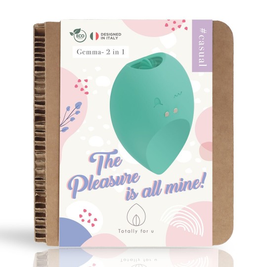 GEMMA - 2 IN 1 LICKING AND CLITORAL VIBRATOR - GREEN