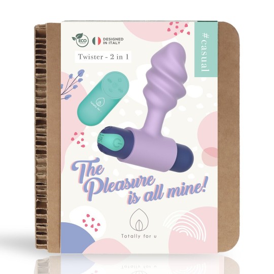 TWISTER - 2 IN 1 BUTT PLUG WITH RECHARGABLE BULLET - MULTICOLOR