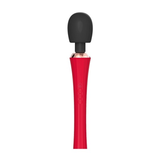 THE KING - POWERFULL WAND VIBRATOR - RED/BLACK