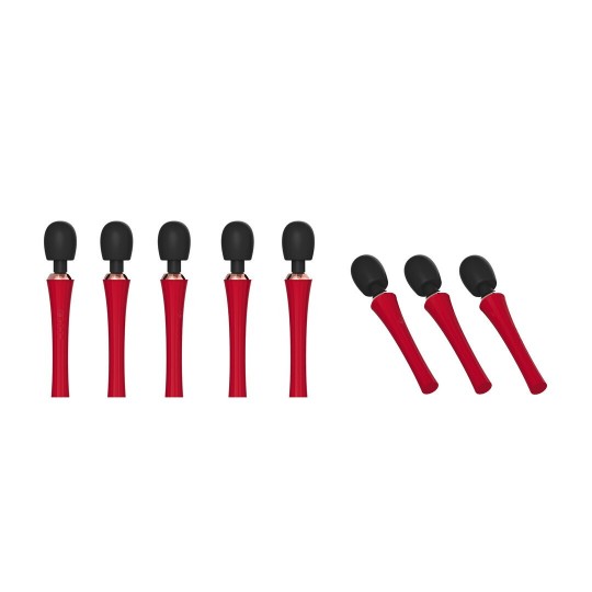 THE KING - POWERFULL WAND VIBRATOR - RED/BLACK