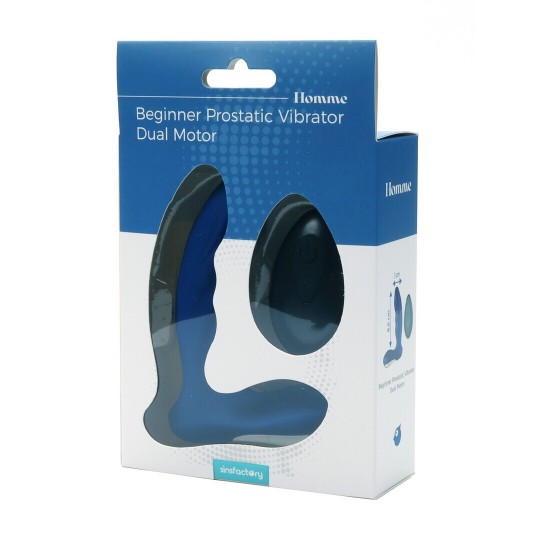 BEGINNER PROSTATIC VIBRATOR - DUAL MOTOR - BLUE