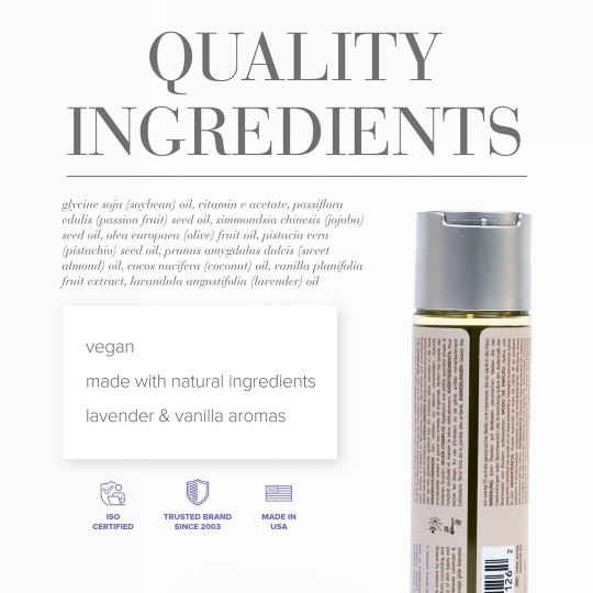 NATURALS - LAVENDER AND TAHITIAN VANILLA - MASSAGE OIL - 4 FL OZ / 120 ML