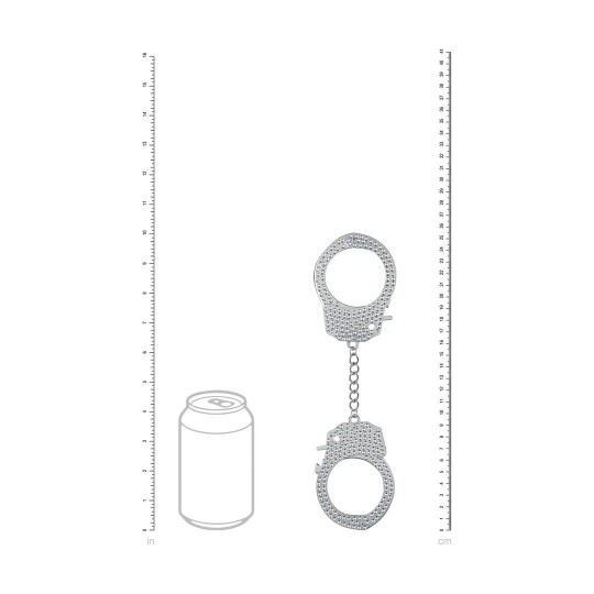 HEAVY-DUTY DIAMOND HANDCUFFS - SILVER
