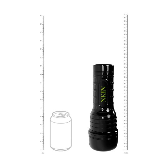 METALLIX - AZA VELVET - VIBRATING TORCH MASTURBATOR - PUSSY - 590G - BLACK/FLESH