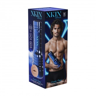 METALLIX - DANTE KNOX - VIBRATING TORCH MASTURBATOR - MOUTH - 590G - BLUE/TAN