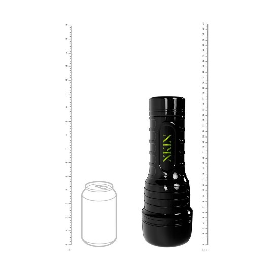 METALLIX - LANA ECLIPSE - VIBRATING TORCH MASTURBATOR WITH SUCTION - PUSSY - 660G - BLACK/TAN