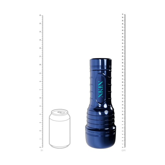 METALLIX - RONAN COBALT - VIBRATING TORCH MASTURBATOR WITH SUCTION - MOUTH - 660G - BLUE/FLESH