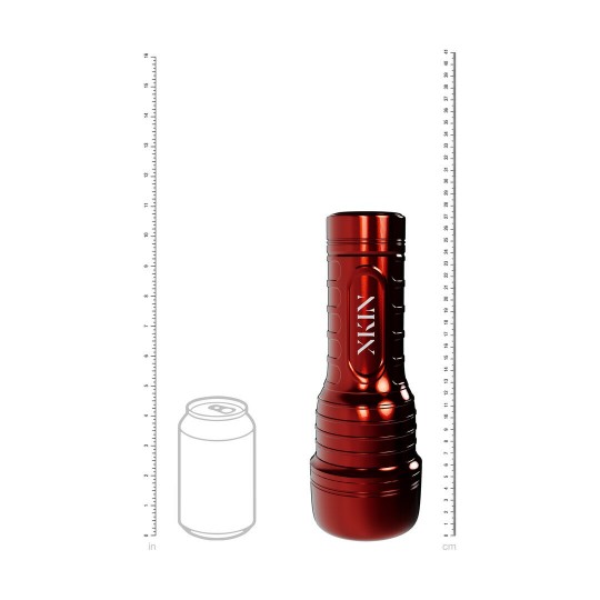 METALLIX - DON PHOENIX - VIBRATING TORCH MASTURBATOR WITH SUCTION - ASS - 660G - RED/TAN