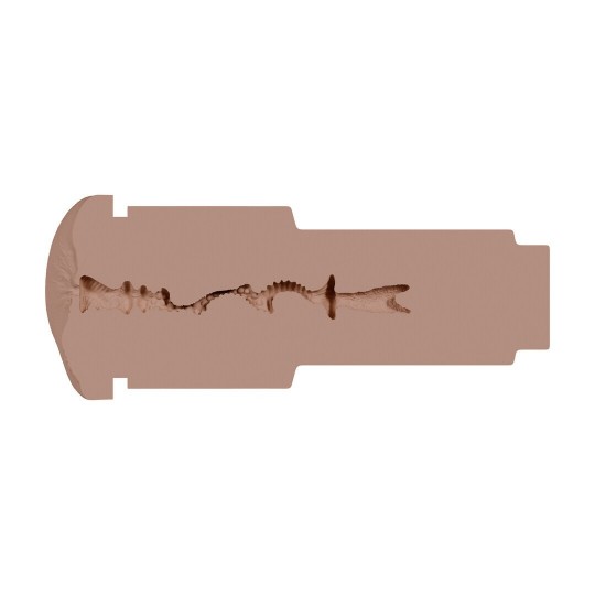 METALLIX - MILA DESIRE - VIBRATING TORCH MASTURBATOR WITH SUCTION - ASS - 660G - ROSE GOLD/TAN