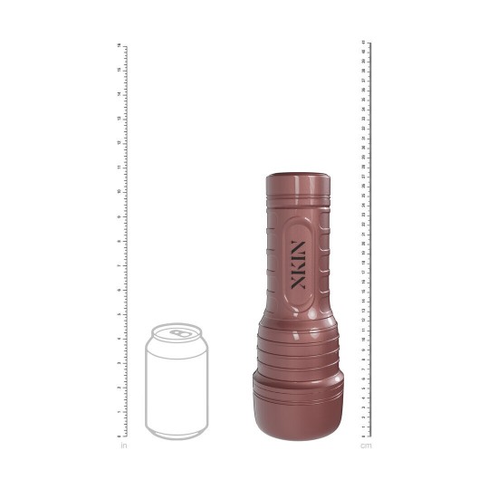 METALLIX - MILA DESIRE - VIBRATING TORCH MASTURBATOR WITH SUCTION - ASS - 660G - ROSE GOLD/TAN