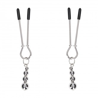 NIPPLE CLAMP SET - FOUR BEADS - SILVER