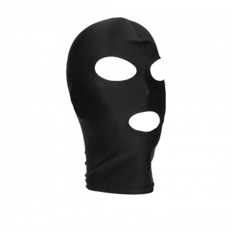 FACE MASK WITH EYE AND MOUTH HOLES - BLACK