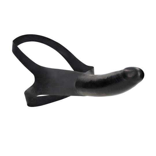 DILDO SHAPED FACE STRAP-ON - BLACK