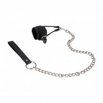 BALL STRETCHER WITH CONTROL LEASH - BLACK/SILVER