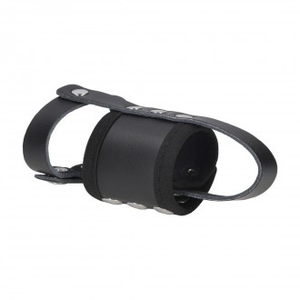 PENIS STRAP AND BALL STRETCHER - BLACK