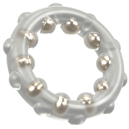 COCK RING WITH METAL BALLS