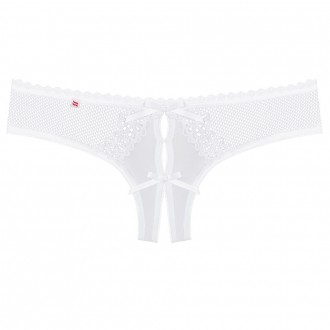 OBSESSIVE ALABASTRA CROTCHLESS THONG WHITE