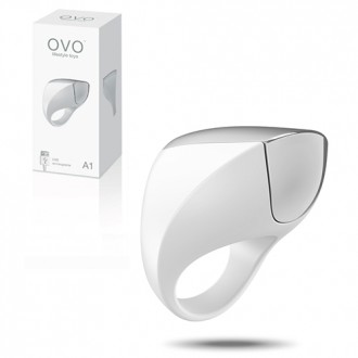 OVO A1 RECHARGEABLE PENIS RING  WHITE