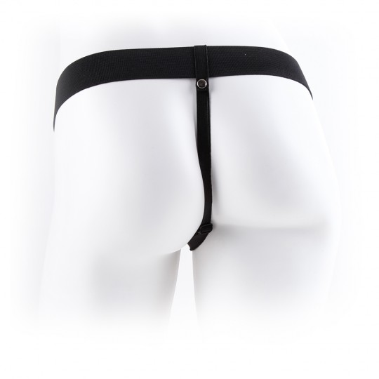 STRAP-ON OCO COM TESTÍCULOS 7&quot; FETISH FANTASY SERIES BRANCO