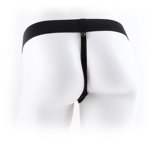 CAVO STRAP-ON CON TESTICOLI 9 &quot; FETISH FANTASY SERIE BIANCO