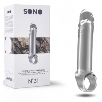 SONO Nº31 PENIS SLEEVE WITH EXTENSION TRANSPARENT
